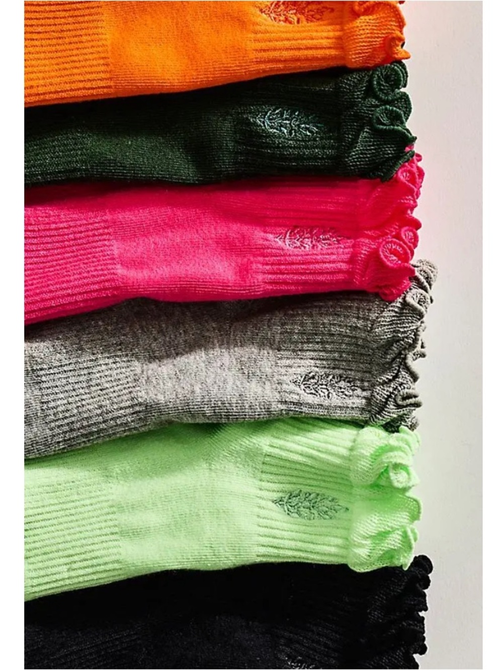 9175. Free People Ruffle Sneaker Sock 2-Pack